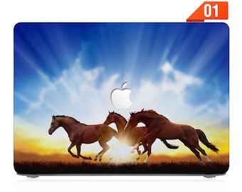 macbook pro 13 14case rubberized front and bottom hard cover for apple pro 14 macbook air 13 15 M2 pro 13 14 15 16 M1 M2 M3 horses