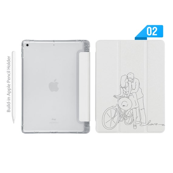 IPad See Through Smart Case Leather Stand Cover With Pencil Holder