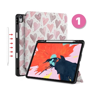iPad Case 2025 with Pencil Holder for iPad Pro 13 iPad 9.7 10.2 10.9 iPad Air 13 11 10.9 Pro 11 12.9 M1 M2 M4 Love