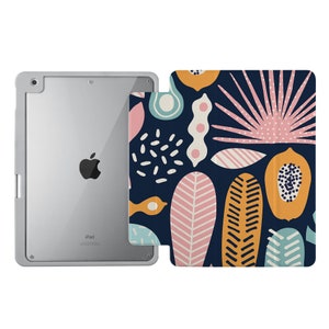 iPad Acrylic Case for, Pro 13&quot;, Pro 12.9&quot;, Air 13&quot;, Pro 11&quot;, Mini 6, 7,  Air 10.9&quot;, 9.7&quot;, 10.2&quot; with Pencil Holder ideal gift plants cute