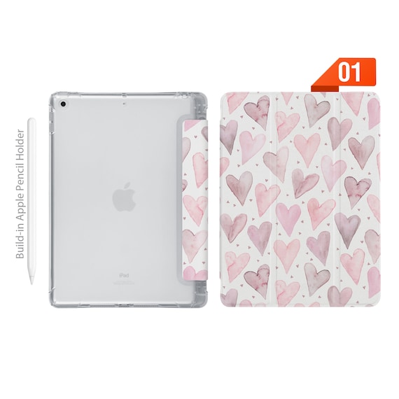 IPad See Through Smart Case Leather Stand Cover With Pencil Holder