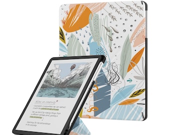 Etui na Kindle Scribe: podstawka origami, uchwyt na długopis, uchwyt z funkcją automatycznego uśpienia/wybudzenia do wyświetlacza Kindle Scribe 10,2" i 11" z abstrakcyjną teksturą rozmycia