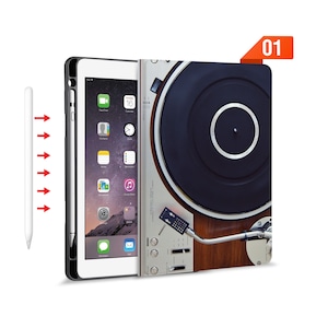 iPad Folio Smart Case stand Cover in pelle con portamatite per iPad Pro 12.9 11 Air 10.9 10.5 9.7 Auto Sleep Wake Up Retro Vintage