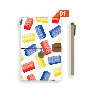 travelers notebook personalised refillable diary journal genuine leather cover retro game