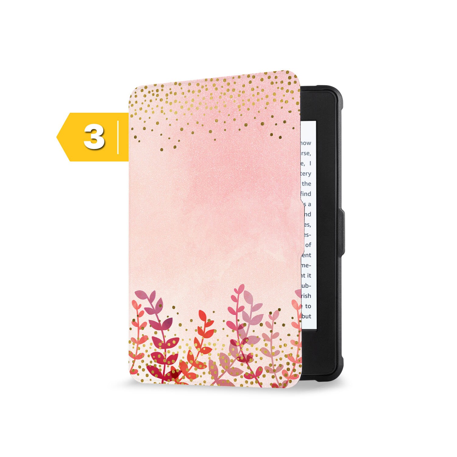 Housse De Transport Pour Kindle 6-7 Pouces - Double Poche, Nylon, Motif Marguerite, Protection Lecteur