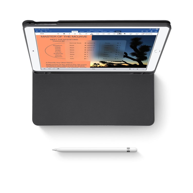 Ipad Folio Smart Case Leather Stand Cover With Pencil Holder Etsy