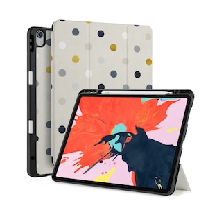iPad Case 2025 with Pencil Holder for iPad Pro 13 iPad 9.7 10.2 10.9 iPad Air 13 11 10.9 Pro 11 12.9 M1 M2 M4 Mediterranean Dots