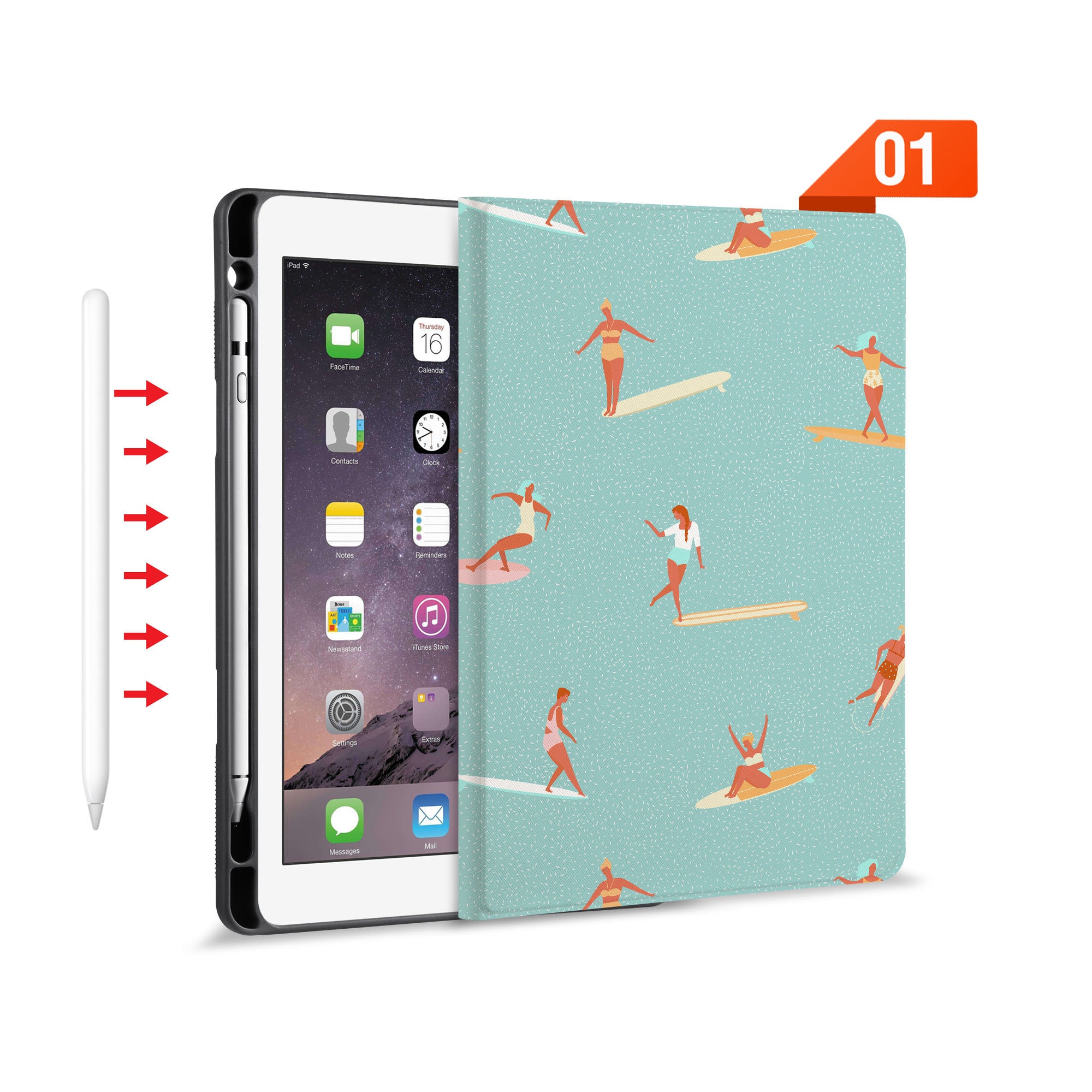 Custodia Folio Portafoglio In Pelle Sintetica Per IPad 10.2/10.9 (10&ordf;, 9&ordf;, 8&ordf;, 7&ordf; Gen) &ndash; Supporto Integrato