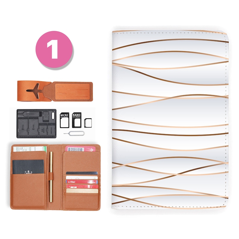 passport cover personalized passport cover RFID blocking classic leather travel wallet luxury