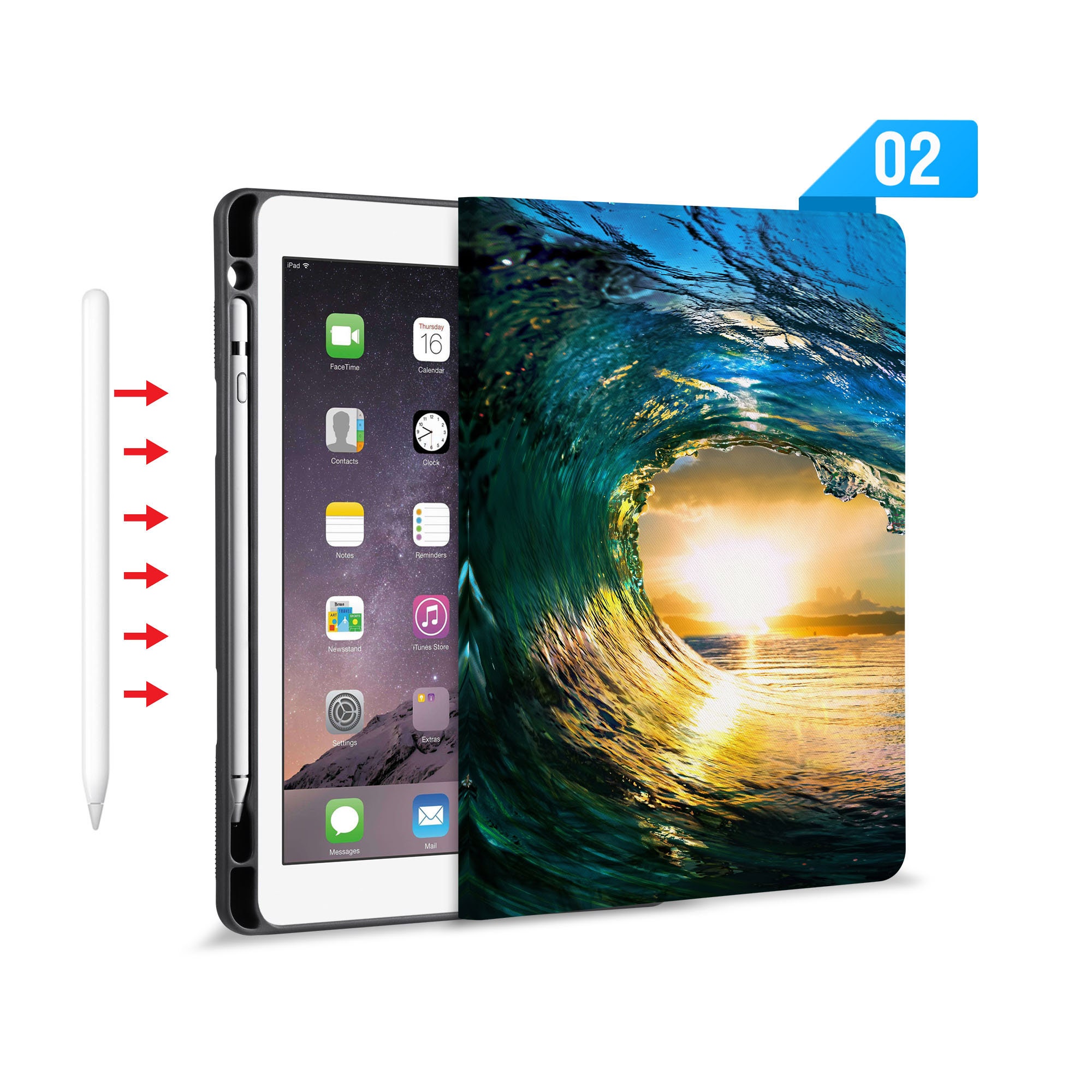 Aswant Custodia iPad Pro 11 pollici 2020 Portafoglio in Pelle PU Smart Cover Slot per Schede Funzione Auto Dormire/Sveglia Custodia Protettiva per Apple iPad Pro 2018/2020 11 Pollici Fiore