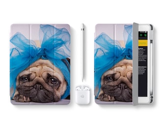 Acrylic iPad case iPad Pro 12.9 11 iPad Mini 6 iPad 10.9 10.2 9.7 iPad 7 8 9 iPad 10 2022 case with pencil holder custom gift dog