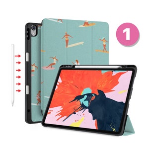 iPad Case 2025 with Pencil Holder for iPad Pro 13 iPad 9.7 10.2 10.9 iPad Air 13 11 10.9 Pro 11 12.9 M1 M2 M4 Summer