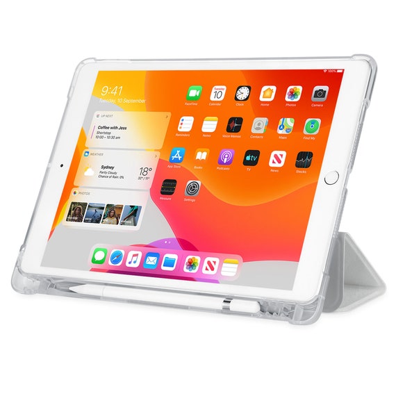 IPad See Through Smart Case Leather Stand Cover With Pencil Holder for iPad  Pro 12.9 11 9.7 Air 10.9 10.5 10.2 Mini 4 5 -  Sweden