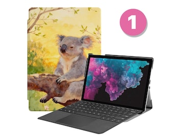 Custodia Surface Folio per Microsoft Surface Pro 12 11 10 9 8 7 6 5 4, Surface Go – Custodia 2 in 1 personalizzata Copilot+ per Surface con animali australiani