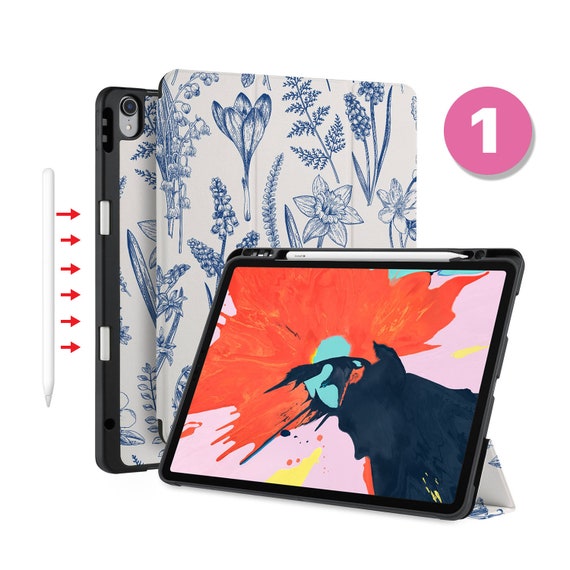 IPad Magnetic Smart Case With Pencil Holder for iPad 9.7 10.2 10.9ipad Air  5th 10.9 Pro 11 Pro 12.9 Pro M1 M2 Auto Sleep/wake Flower 