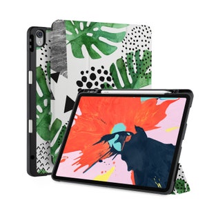 iPad Case 2025 with Pencil Holder for iPad Pro 13 iPad 9.7 10.2 10.9 iPad Air 13 11 10.9 Pro 11 12.9 M1 M2 M4 Leave