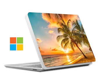 Microsoft Surface Laptop Case – Fits 13.8", 12.4", 13.5" & 15" Models with Metal Alcantara Keyboard, Personalizable, Tropical Tree