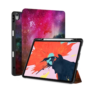 iPad Smart Case with Pencil Holder for 2025 iPad Pro 13 Air 13 M4 12.9 Pro M1 M2 Air 11 10.9 Pro 11&quot; 9.7 10.2 Auto Sleep/Wake Universe Red