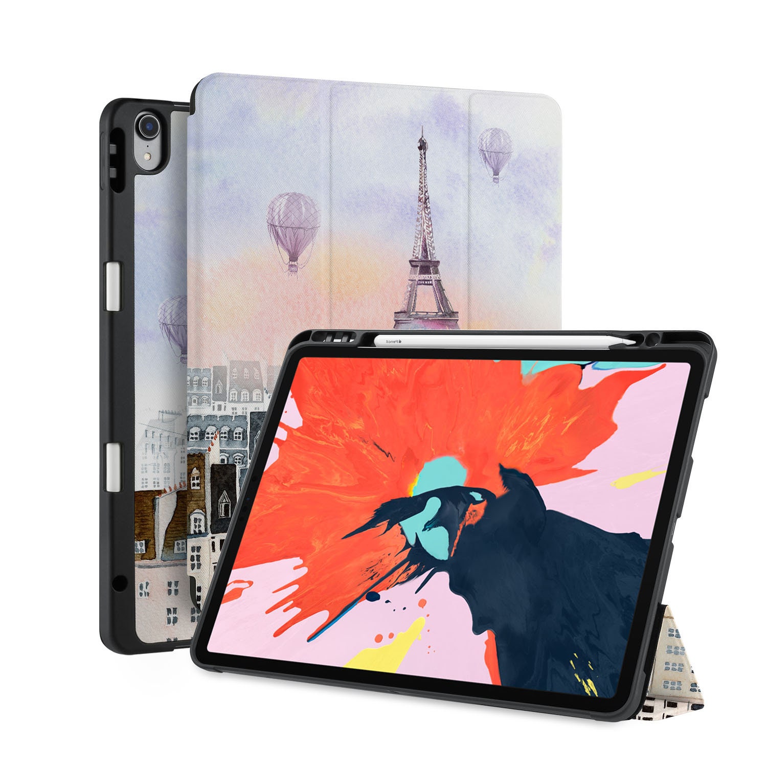IPad Smart Case With Pencil Holder | Auto Sleep/wake | Fits IPad Smart Case With Pencil Holder | Auto Sleep/wake | Fits