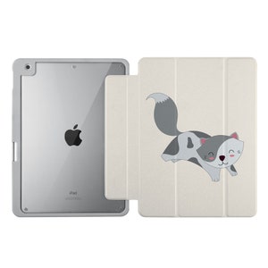 iPad Acrylic Case for, Pro 13&quot;, Pro 12.9&quot;, Air 13&quot;, Pro 11&quot;, Mini 6, 7,  Air 10.9&quot;, 9.7&quot;, 10.2&quot; with Pencil Holder ideal gift cute animal