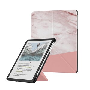 CaseBot Stand Case for 7 Kindle Oasis 10th/9th Gen 2019/2017, Rose Gold | Foldable Kickstand PU Leather Hard Back Shell Cover, Built-in Card Slot and Hand Strap, Auto Sleep/Wake CaseBot Stand Case for 7 Kindle Oasis 10th/9th Gen 2019/2017, Rose Gold | Foldable Kickstand PU Leather Hard Back Shell Cover, Built-in Card Slot and Hand Strap, Auto Sleep/Wake