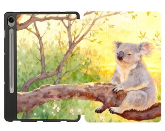Samsung Galaxy Tab Case with S Pen Holder & Soft TPU Auto Sleep Wake – Personalized Case For S11 / S10 / S9 / A11/ A9 Australian Wildlife