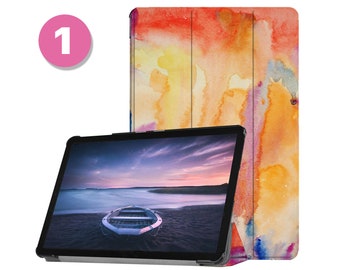Leather Samsung Tab Stand Case for Galaxy Tab S10+/Ultra, S9/FE/Plus/Ultra, S8/S8+, S7, S6, A9/A8/A7 Lite, S7 FE, More Models abstract