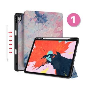 iPad Case 2025 with Pencil Holder for iPad Pro 13 iPad 9.7 10.2 10.9 iPad Air 13 11 10.9 Pro 11 12.9 M1 M2 M4 Oil Painting Abstractr