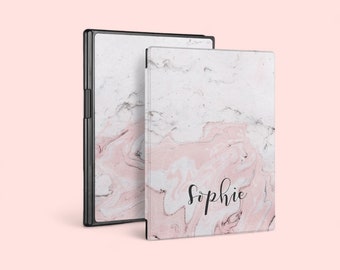 Case for Remarkable 2 10.3" Paper pro 11.8" with Pen Holder, Supports Marker Plus, Wireless Charging, Custom Folio Smart Cover marble pink