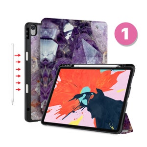 iPad Case 2025 with Pencil Holder for iPad Pro 13 iPad 9.7 10.2 10.9 iPad Air 13 11 10.9 Pro 11 12.9 M1 M2 M4 Crystal Diamond