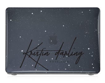 Custom Case for MacBook Air 13" M1/M2/M3/M4 & 15" M2 | MacBook Pro 13"/14"/16" - Add Your Signature Text starry sky