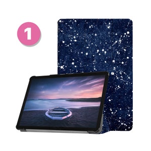 Leather Samsung Tab Stand Case for Galaxy Tab S10+/Ultra, S9/FE/Plus/Ultra, S8/S8+, S7, S6, A9/A8/A7 Lite, S7 FE, More Models starry night