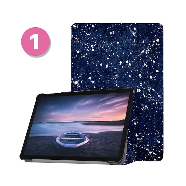leather samsung tablet stand case cover for samsung galaxy tab s9 s8 s7 s6 s9 ultra s8 plus s7 fe lite a9 a8 a7 lite s9 fe starry night