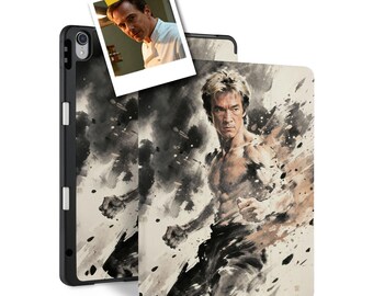 Custom iPad Case with Pencil Holder - Personalized Iconic Martial Arts Warrior from Your Photo - Fits Pro 13" 12.9" 11", Air, A16, Mini