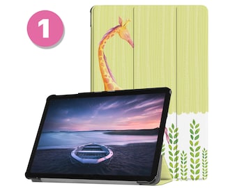Leather Samsung Tab Stand Case for Galaxy Tab S10+/Ultra, S9/FE/Plus/Ultra, S8/S8+, S7, S6, A9/A8/A7 Lite, S7 FE, More Models cute animal