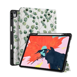 iPad Case 2025 with Pencil Holder for iPad Pro 13 iPad 9.7 10.2 10.9 iPad Air 13 11 10.9 Pro 11 12.9 M1 M2 M4 Plant Dots
