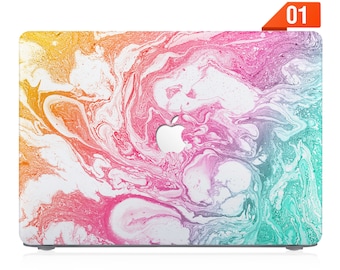 macbook pro case rubberized front and bottom hard cover for apple pro 14 macbook air 13 15 M2 pro 13 14 15 16 M1 M2 M3 abstract painting