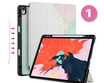 iPad  Magnetic Smart Case with Pencil Holder for iPad 9.7 10.2 iPad Air 5th 10.9  Pro 11" 12.9 Pro M1 M2 Auto Sleep/Wake Simple Scandi Luxe