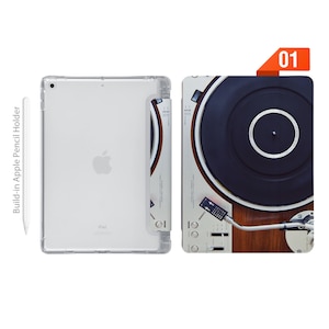 iPad See Through Smart Case Leather Stand Cover with Pencil Holder for iPad Pro 12.9 11 9.7 Air 10.9 10.5 10.2 mini 4 5