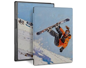 Case for reMarkable 2 (10.3”), Paper Pro 11.8”, Paper Pro Move 7.3” with Built-in Pen Holder | Hardback Book-Style Cover Snowboarding