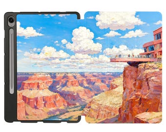 Samsung Galaxy Tab Case with S Pen Holder & Soft TPU Auto Sleep Wake – Personalized Case For S11 / S10 / S9 / A11/ A9 Iconic Landscapes