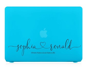 personalized rubberized matte coating hard hardshell case cover for apple mac macbook pro 13 inch touch bar A1706 A1708 A1989 aqua blue