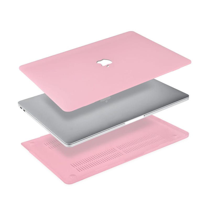 personalized rubberized matte coating hard hardshell case cover for apple MacBook pro 13 inch touch bar A1706 A1708 A1989 flamingo pink image 3