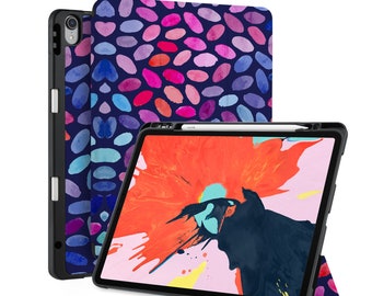 iPad Case 2025 with Pencil Holder for iPad Pro 13 iPad 9.7 10.2 10.9 iPad Air 13 11 10.9 Pro 11 12.9 M1 M2 M4 Polka Dot