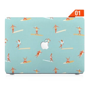 Case for MacBook Pro 13, Pro 14, Pro 16, MacBook Air 13, Air 15 - Supports M1 M2 M3 M4 chips, customizable design swimming together