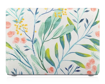 Case for MacBook Neo, Pro 14, Pro 16, MacBook Air 13, Air 15 - Supports M1 M2 M3 M4 chips, customizable design watercolor leaves