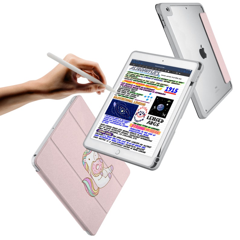 Acrylic iPad case iPad Pro 12.9 11 iPad Mini 6 iPad 10.9 10.2 9.7 iPad 7 8 9 iPad 10 2022 case with pencil holder custom gift unicorn image 8