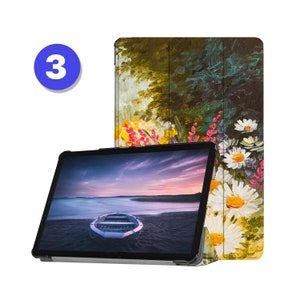 Housse en cuir pour tablette samsung pour samsung galaxy tab s9 s8 s7 s6 s9 ultra s8 plus s7 fe lite a9 a8 a7 lite s9 fe peinture Van Gogh Pattern 03