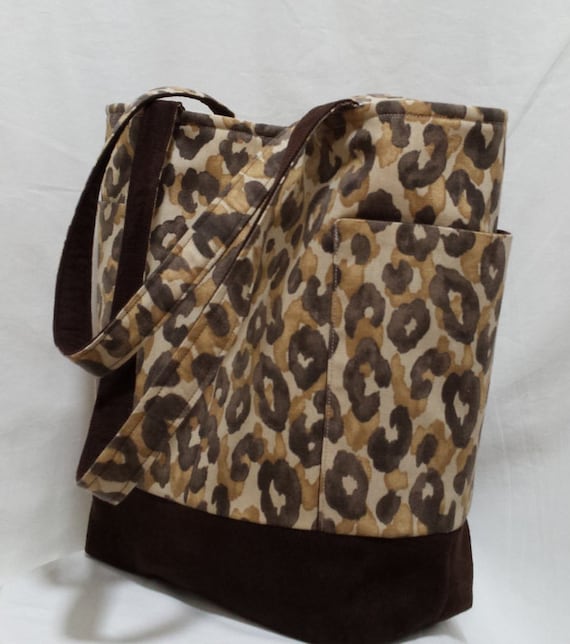 leopard print tote bag