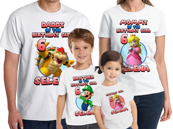camisas de mario bros para cumpleaños